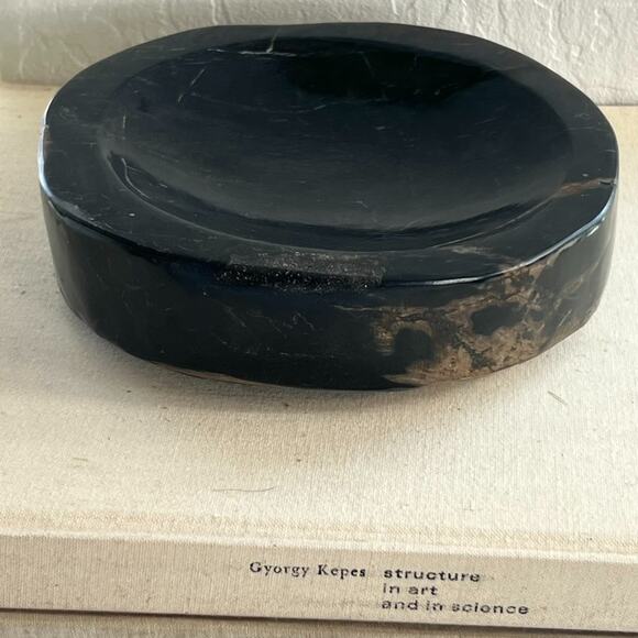 Petrified Wood Bowl/Ashtray From Indonesia Tertiary Period Over A Million Years - Picture 11 of 16